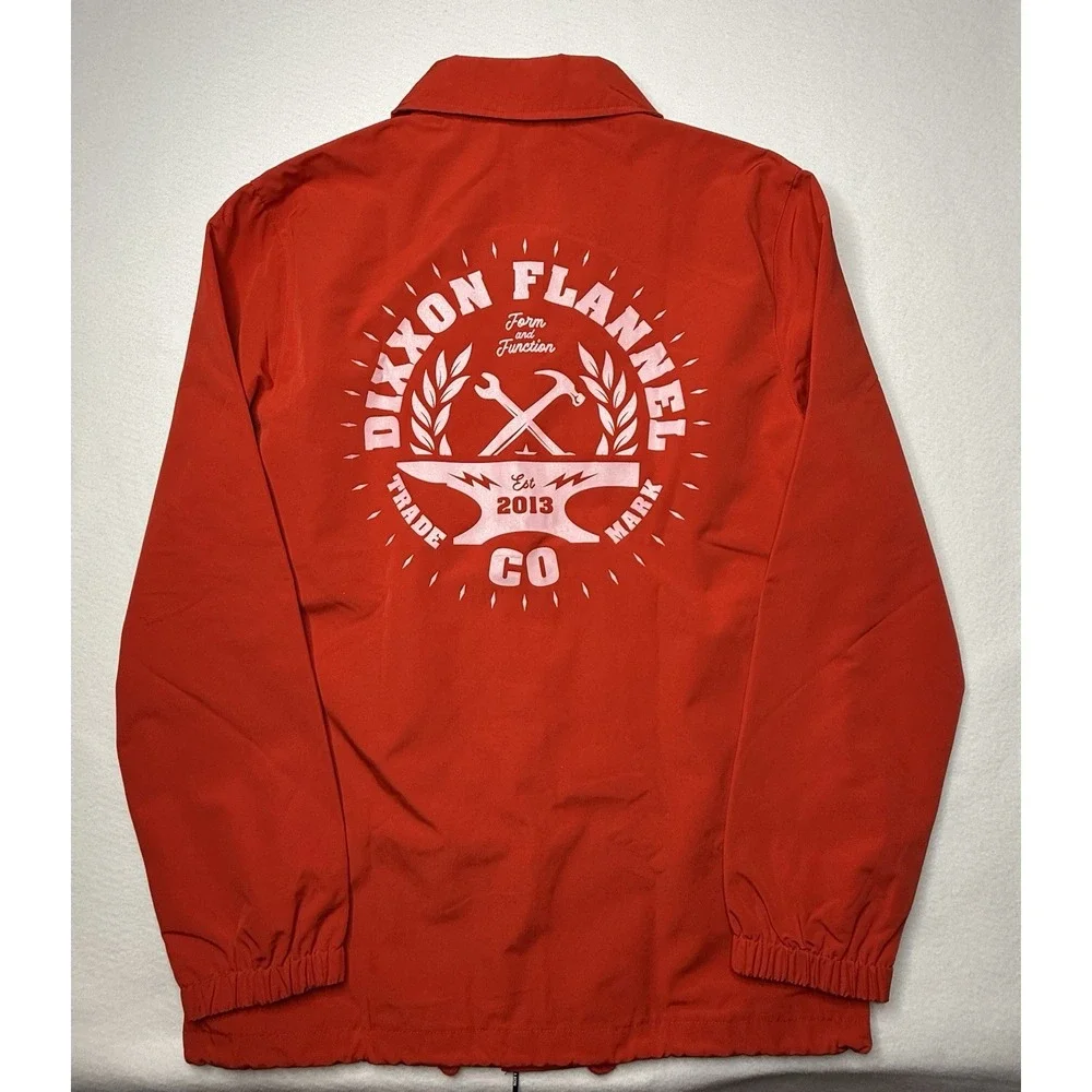 Dixxon Jacket Coaches Unite Men Med Red Windbreaker Coach Grunge Streetwear New